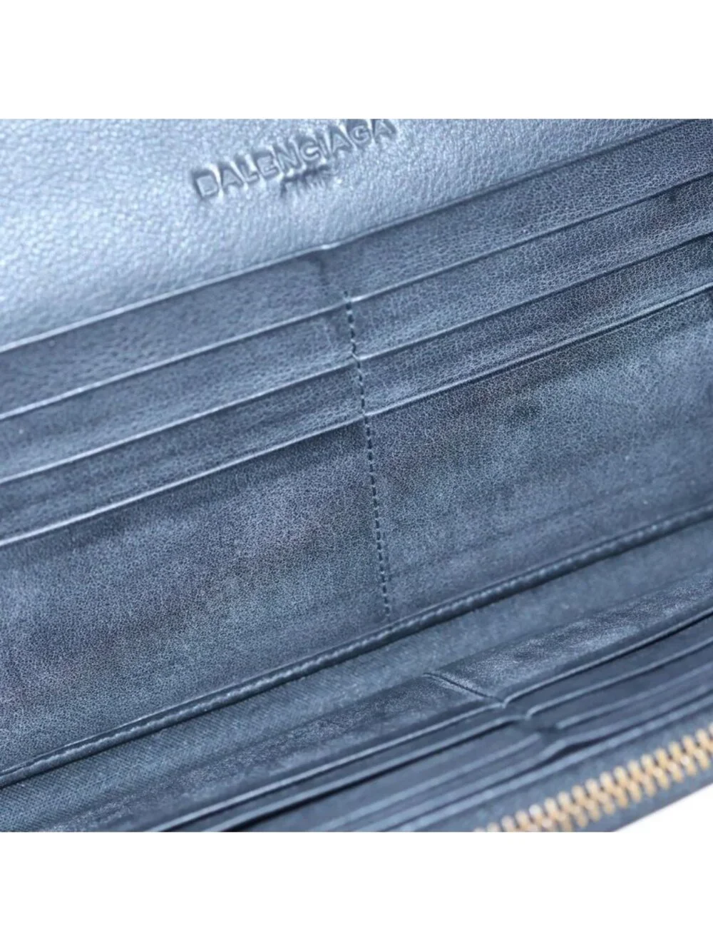 Balenciaga Black Out Classic Continental Perforated Leather Wallet